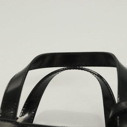 Gucci GUCCI Hand Bag Enamel 2way Black Gold 000 2113 0553 Authentic ti3137