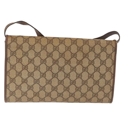 Gucci GUCCI GG Supreme Shoulder Bag PVC Beige Gold 004 115 6197 Authentic 162108