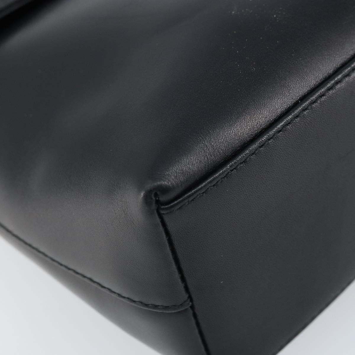 Gucci GUCCI Shoulder Bag Leather Black Gold 001 1998 1785 Authentic 173859