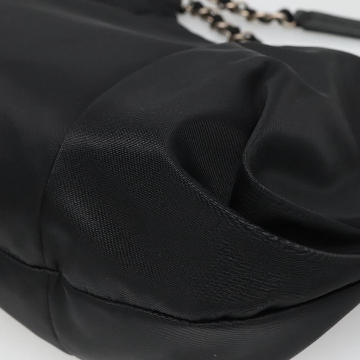 Salvatore Ferragamo Salvatore Ferragamo Chain Shoulder Bag Nylon Black Authentic 129646