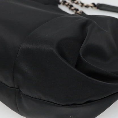 Salvatore Ferragamo Salvatore Ferragamo Chain Shoulder Bag Nylon Black Authentic 129646