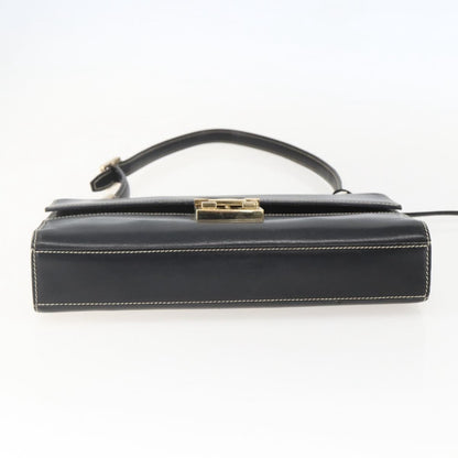 Gucci GUCCI Shoulder Bag Leather Black Gold 001 4214 Authentic 148566