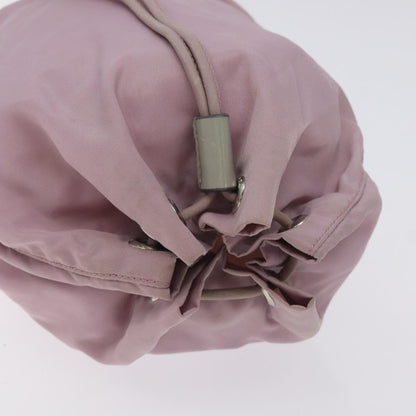Prada PRADA Pouch Nylon Pink Silver Authentic 129576 Bag