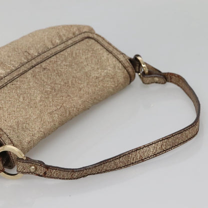 Fendi FENDI Shoulder Bag Leather Gold Authentic ep10421