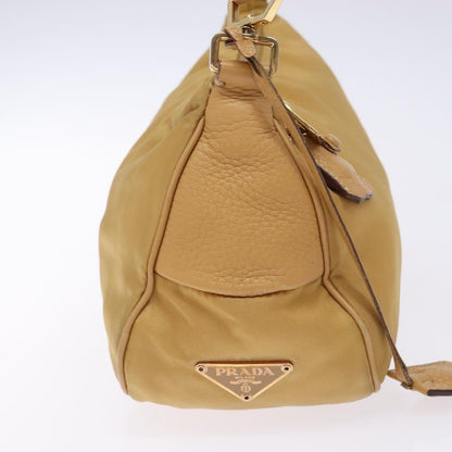 Prada PRADA Shoulder Bag Nylon Beige Gold Authentic 131423
