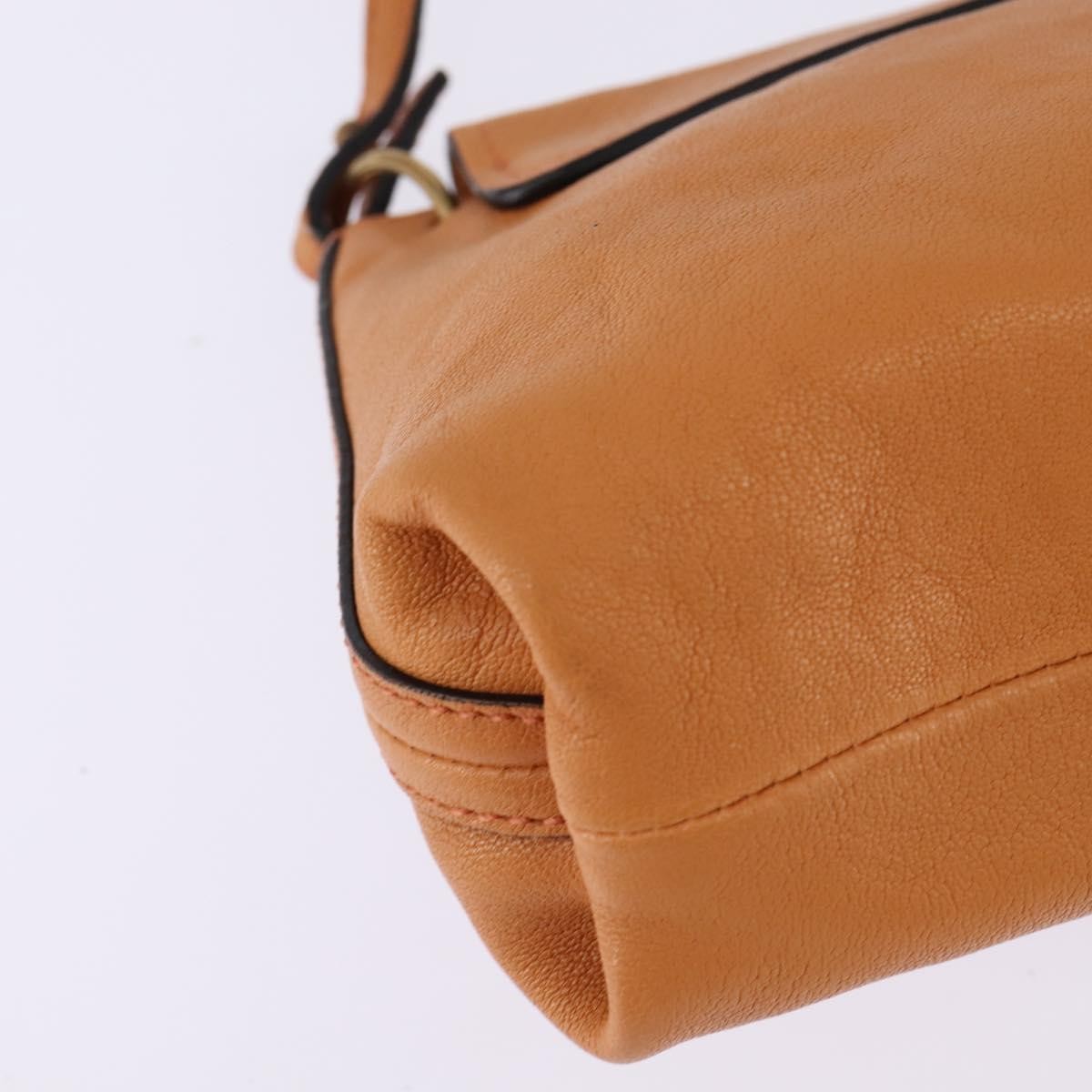 Chloé Chloé Chloe Shoulder Bag Leather Orange Gold Authentic BA5902