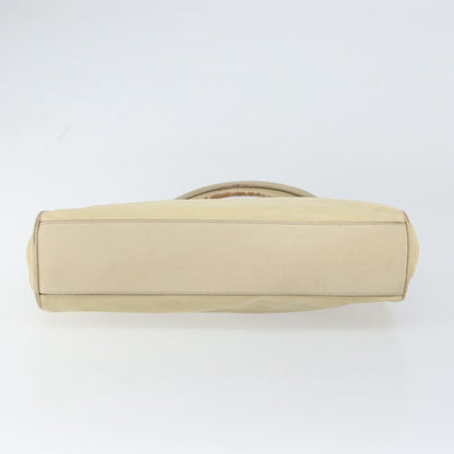 Prada PRADA Shoulder Bag Nylon Beige Gold Authentic ep12445