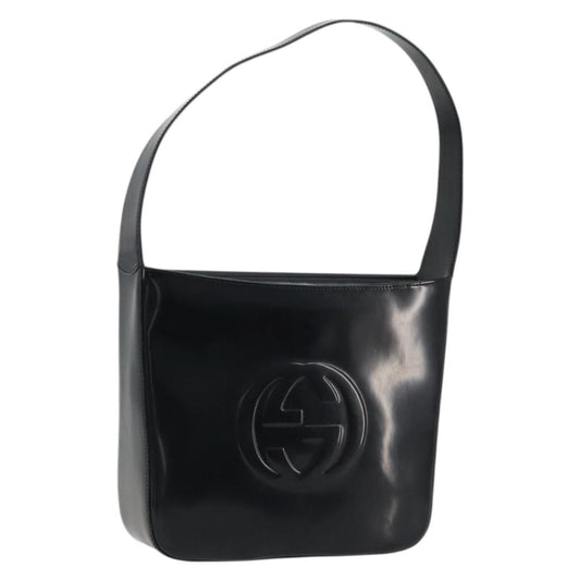 Gucci GUCCI Shoulder Bag Patent leather Black Silver 000 1046 0506 Authentic 175203