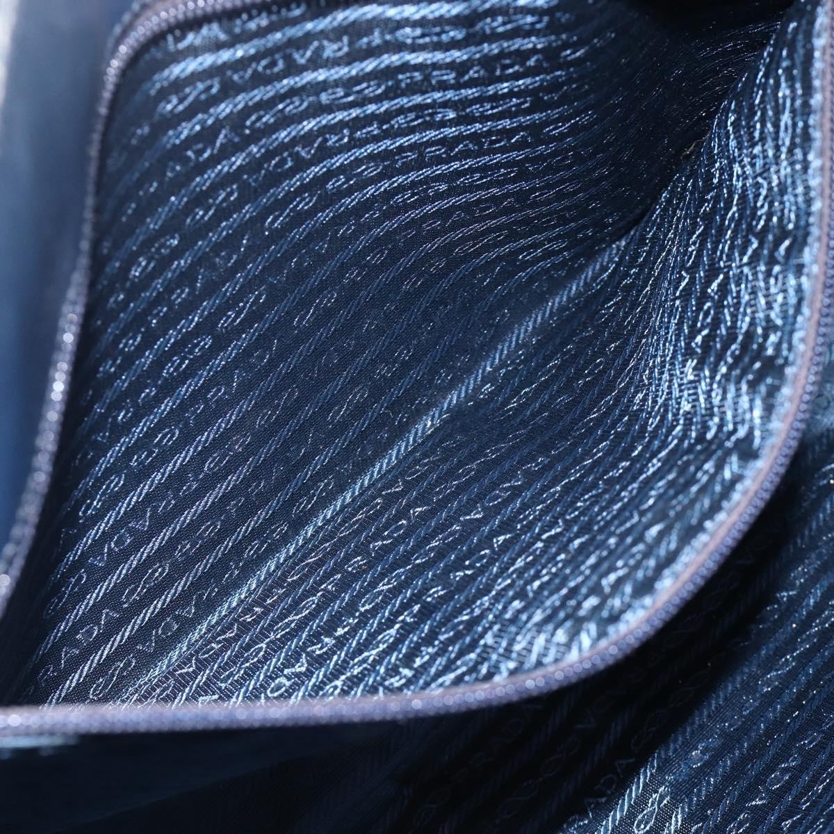 Prada PRADA Tote Bag Harako leather Navy Authentic 167194