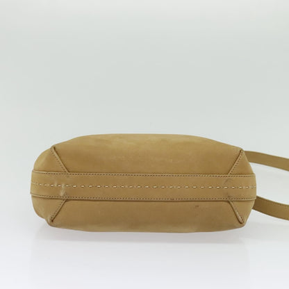 Celine CELINE Hand Bag Leather 2way Beige Gold Authentic sw1099