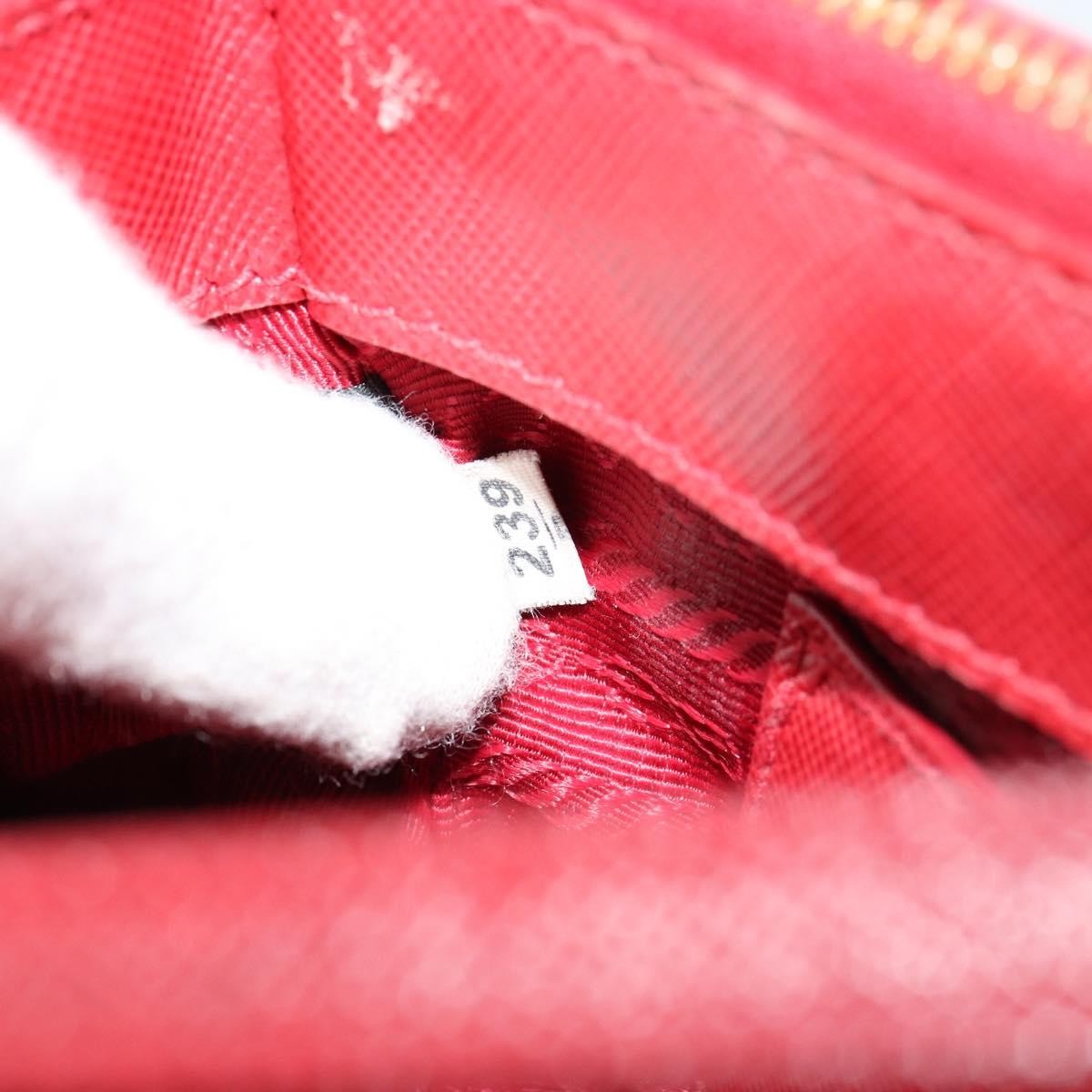 Prada PRADA Hand Bag Safiano leather 2way Red Gold Authentic 179933