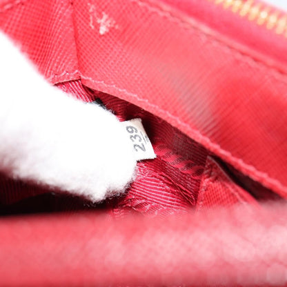 Prada PRADA Hand Bag Safiano leather 2way Red Gold Authentic 179933