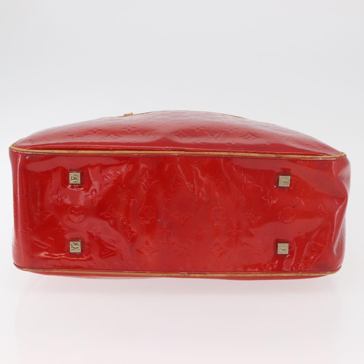 Louis Vuitton LOUIS VUITTON Monogram Vernis Sutton Hand Bag Red Rouge M91080 LV Authentic bs34724