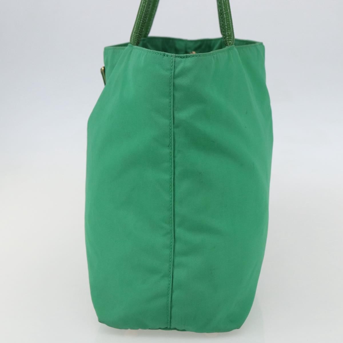 Prada PRADA Tote Bag Nylon Green Gold Authentic 155942