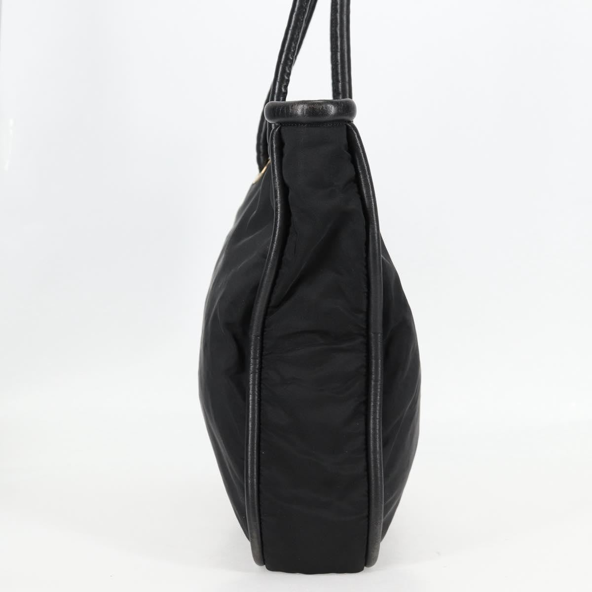 Celine CELINE Tote Bag Nylon Black Gold Authentic 136206
