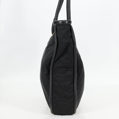 Celine CELINE Tote Bag Nylon Black Gold Authentic 136206