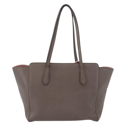 Gucci GUCCI Tote Bag Leather Brown Gold 354408 Authentic bs33432