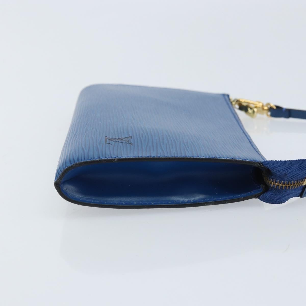 Louis Vuitton LOUIS VUITTON Epi Pochette Accessoires Pouch Blue M52985 LV Authentic BA11656 Bag