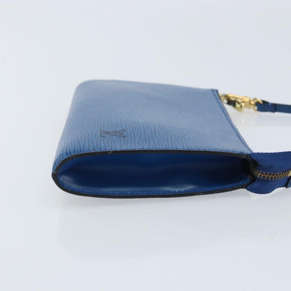 Louis Vuitton LOUIS VUITTON Epi Pochette Accessoires Pouch Blue M52985 LV Authentic BA11656 Bag