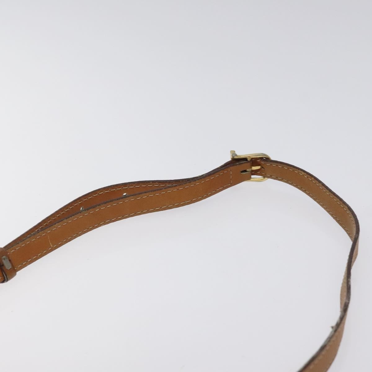 Celine CELINE Shoulder Bag Leather Khaki Gold Authentic bs25384