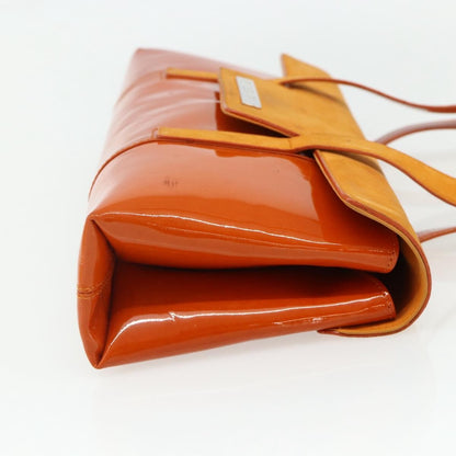 Bvlgari BVLGARI Shoulder Bag Patent leather Orange Silver Authentic BA12153A