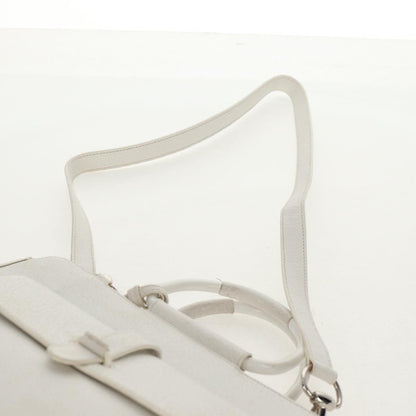 Gucci GUCCI Hand Bag Leather 2way White Silver 000 2058 0307 5 Authentic bs31539