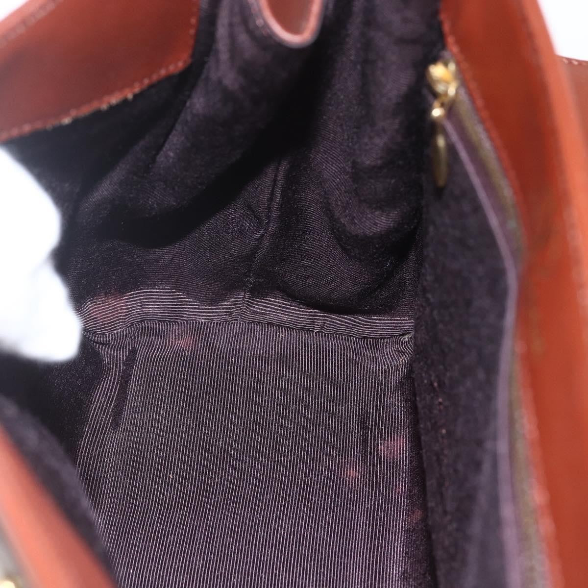 Valentino VALENTINO Hand Bag Leather 2way Brown Gold Authentic hk3311