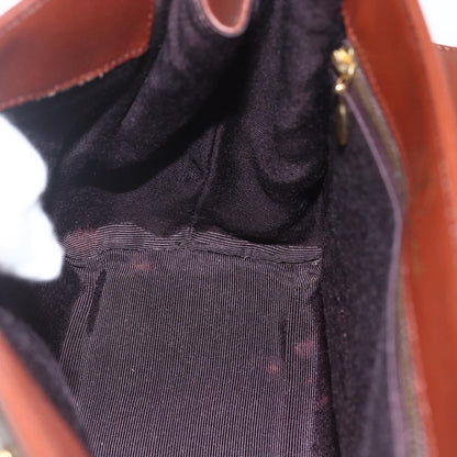 Valentino VALENTINO Hand Bag Leather 2way Brown Gold Authentic hk3311