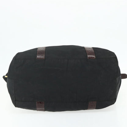 Prada PRADA Boston Bag Nylon Black Gold Authentic 176251