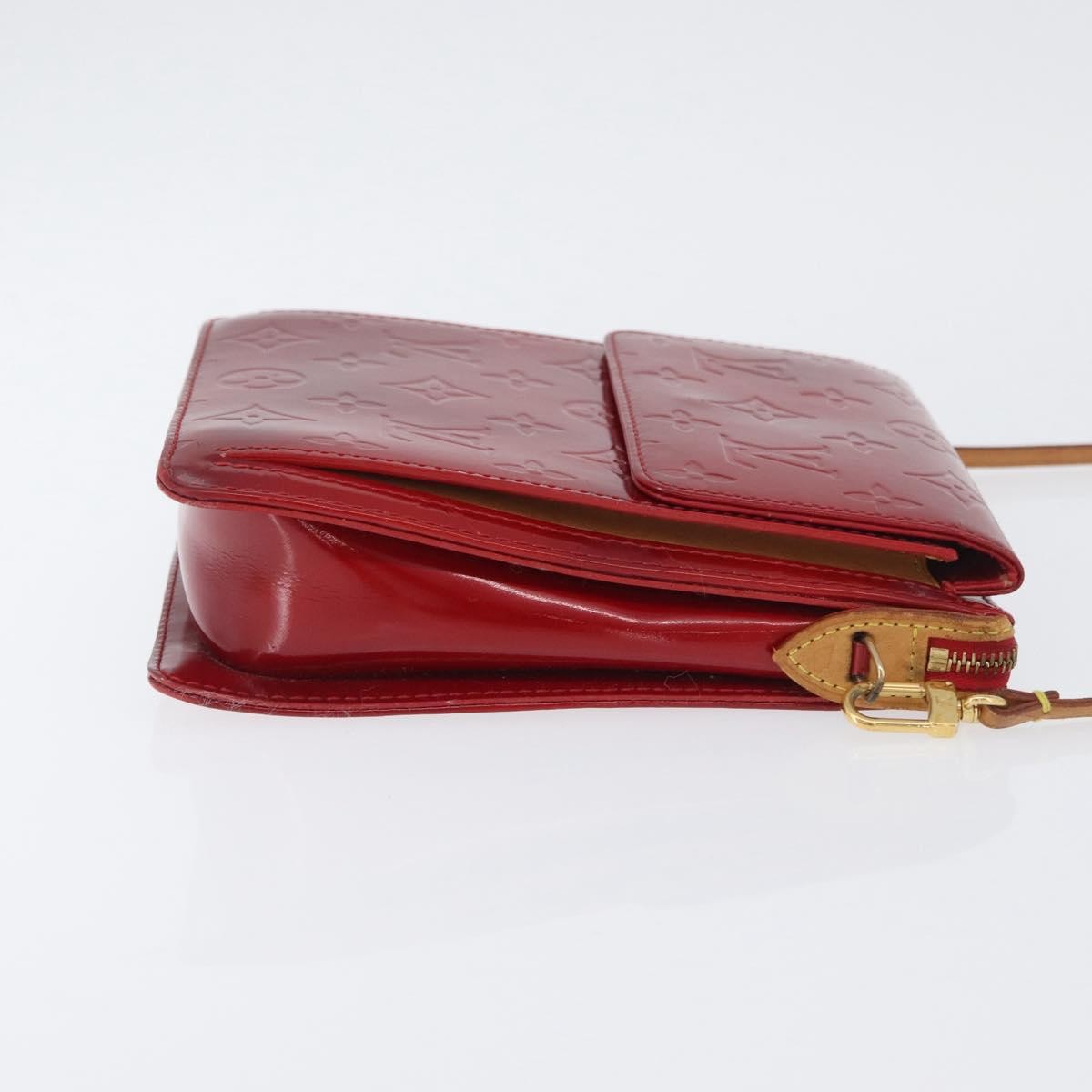 Louis Vuitton LOUIS VUITTON Monogram Vernis Motto Accessory Pouch Red M91137 LV Authentic YKZ724 Bag