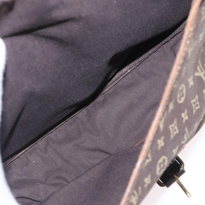 Louis Vuitton LOUIS VUITTON Monogram Mini Lin SaumurPM Shoulder Bag Brown M95227 Authentic BSZ306