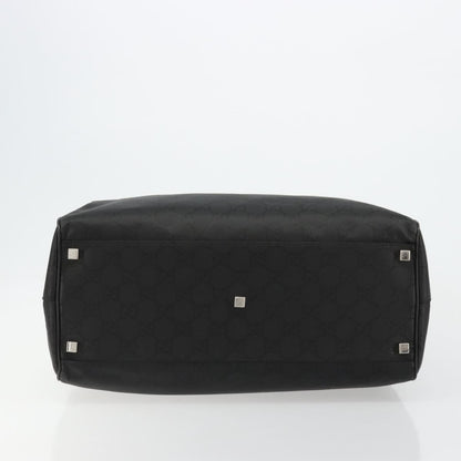 Gucci GUCCI GG Supreme Boston Bag PVC Black Silver Authentic ep14143