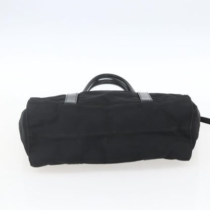 Prada PRADA Hand Bag Nylon Black Silver Authentic 153784