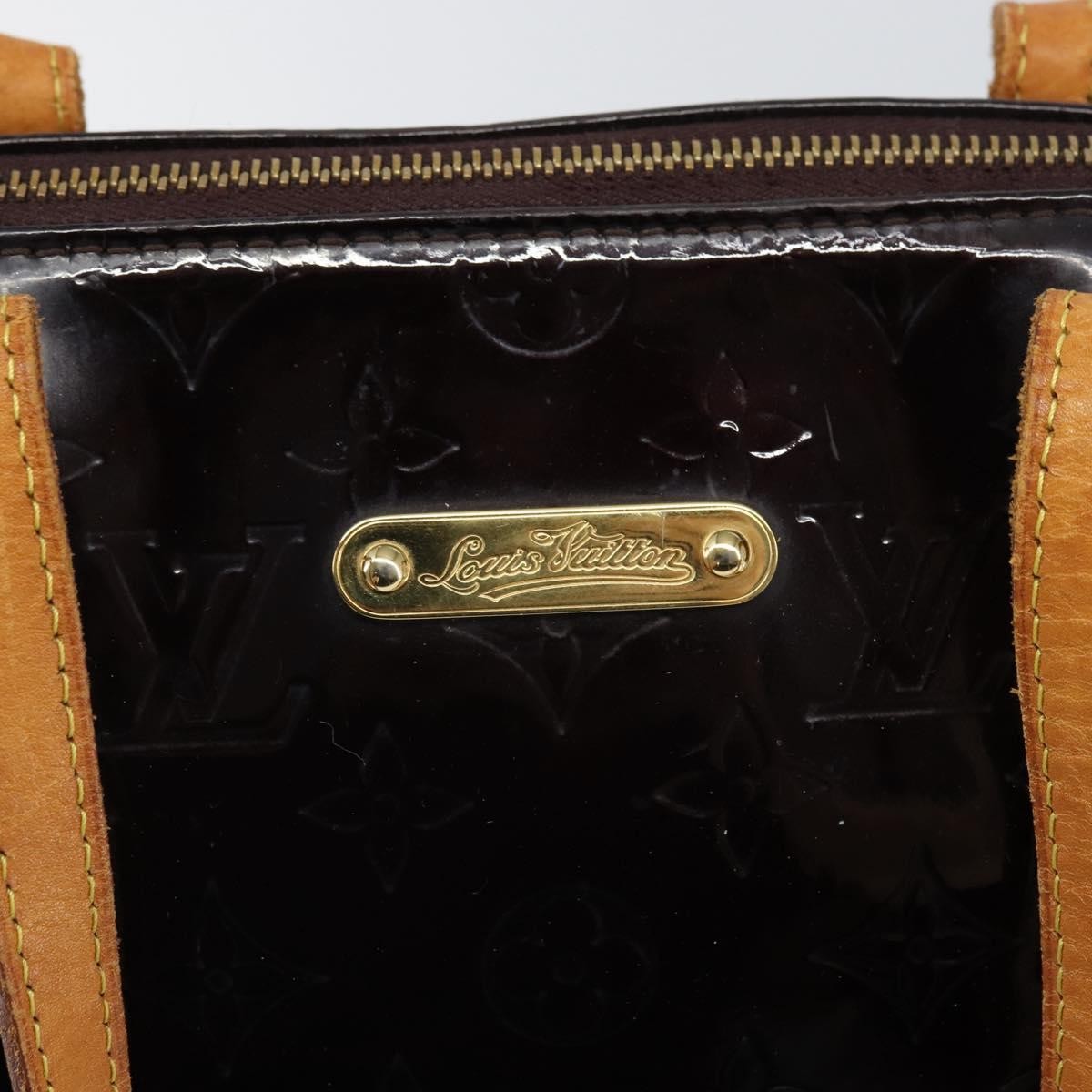 Louis Vuitton LOUIS VUITTON Monogram Vernis Bellevue GM Tote Bag Amarante M93589 Authentic 166294