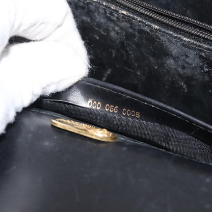 Gucci GUCCI Hand Bag Leather Black Gold Authentic ep14155