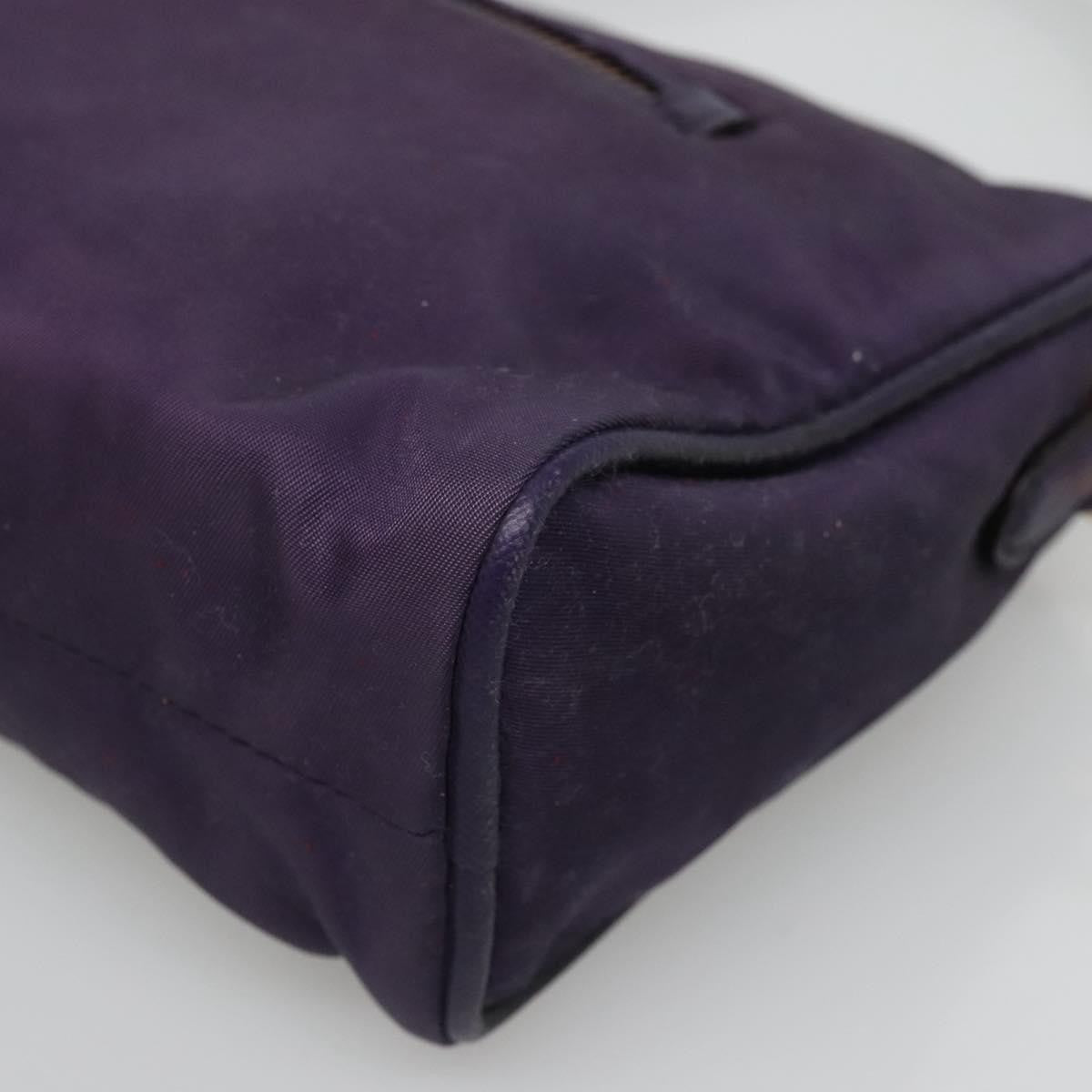 Prada PRADA Shoulder Bag Nylon Purple Gold Authentic 130933