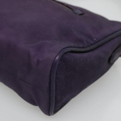 Prada PRADA Shoulder Bag Nylon Purple Gold Authentic 130933