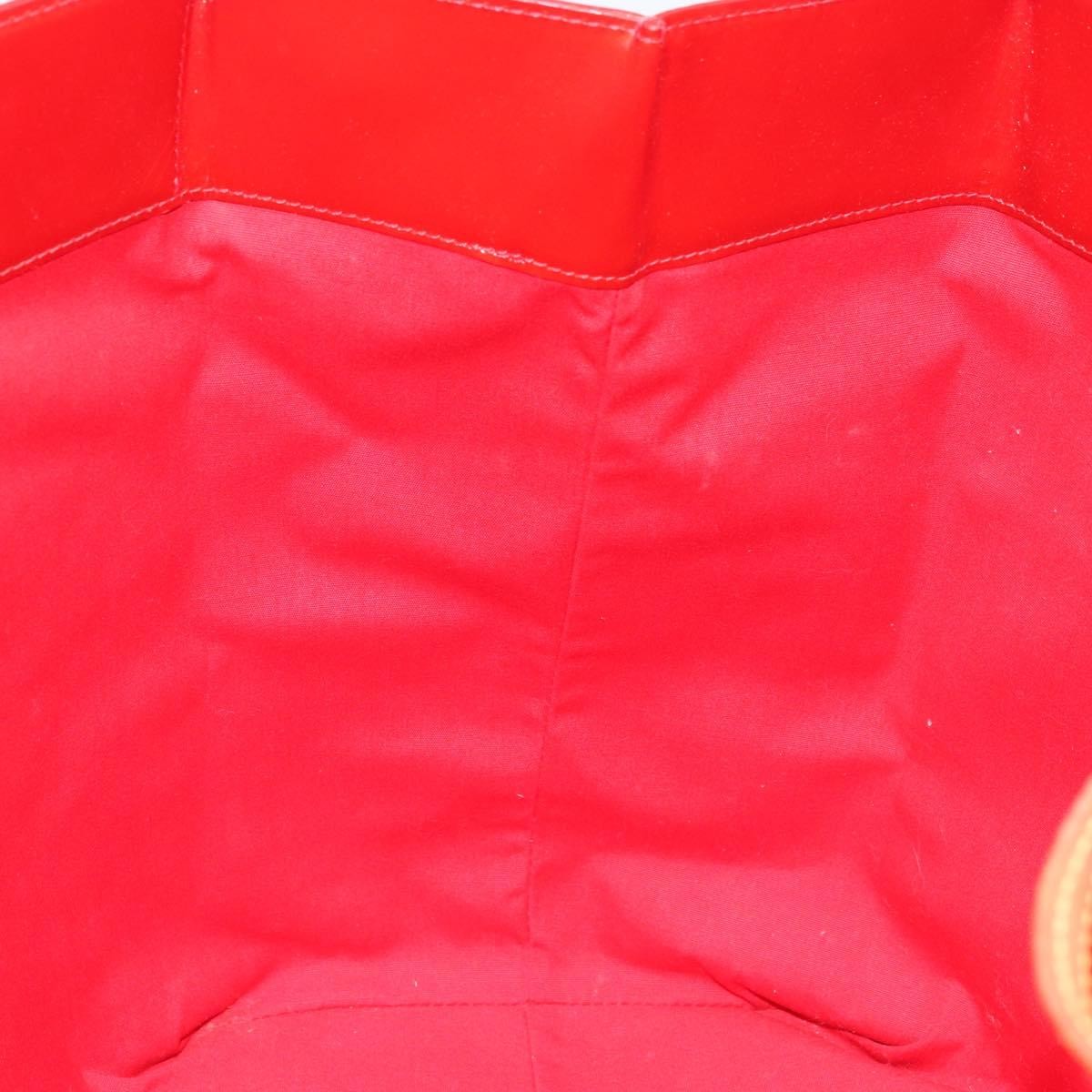 Louis Vuitton LOUIS VUITTON Monogram Vernis Reade GM Tote Bag Red M91084 LV Authentic AMZ416