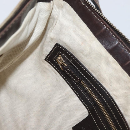 Gucci GUCCI GG Canvas Shoulder Bag Beige Gold 257072 Authentic gh1853