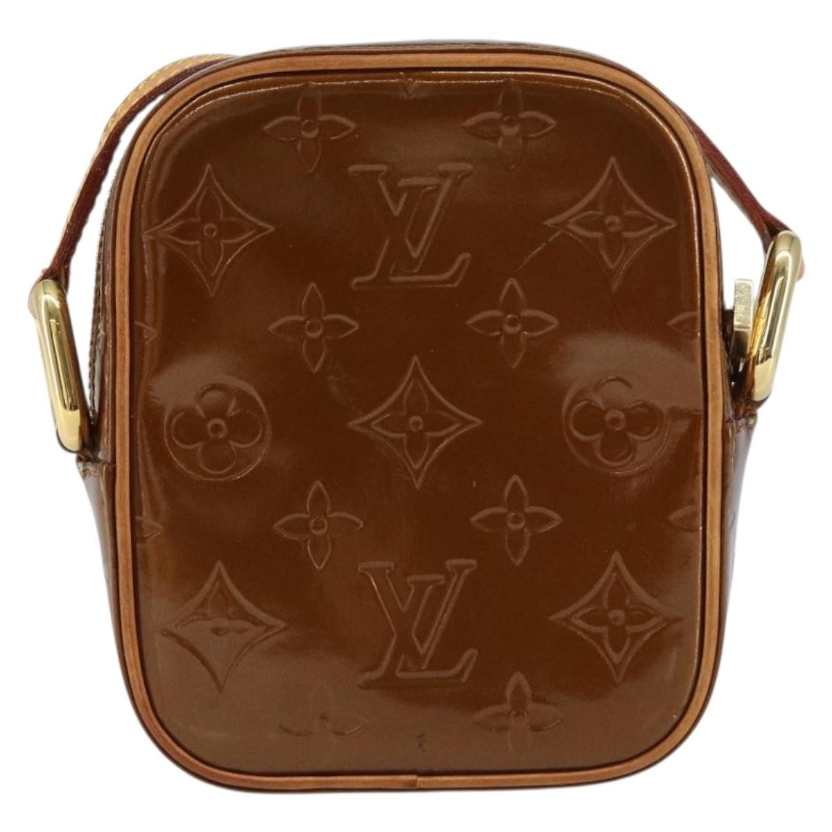 Louis Vuitton LOUIS VUITTON Monogram Vernis Christie PM Bag Bronze M91111 Authentic ep12411
