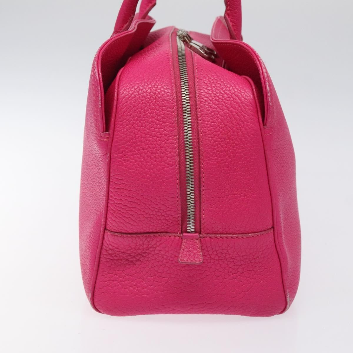 Loewe LOEWE Anagram Hand Bag Leather Pink Gold Authentic yk17930