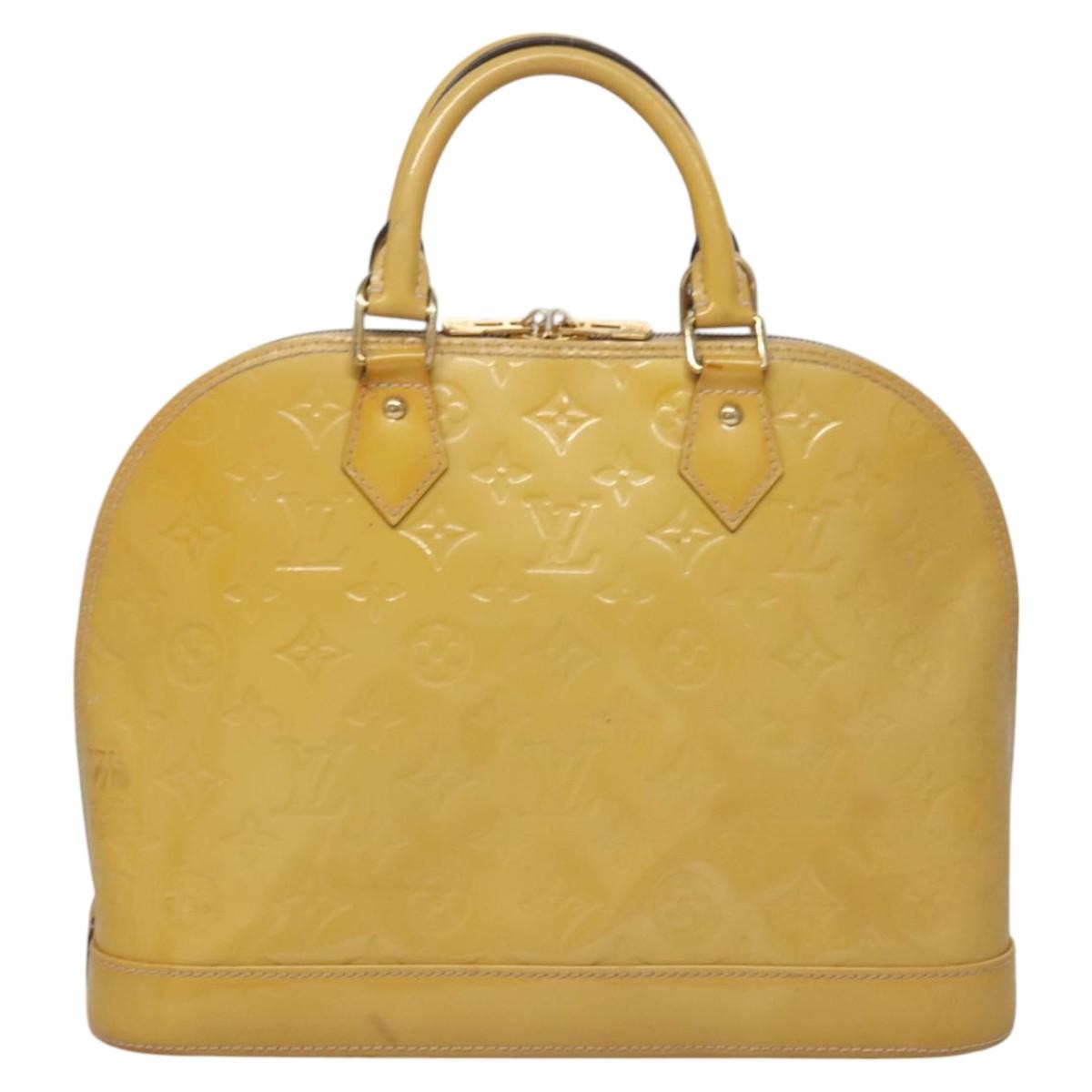 Louis Vuitton LOUIS VUITTON Monogram Vernis Alma PM Hand Bag 2way Dunne M90170 LV Authentic KD187