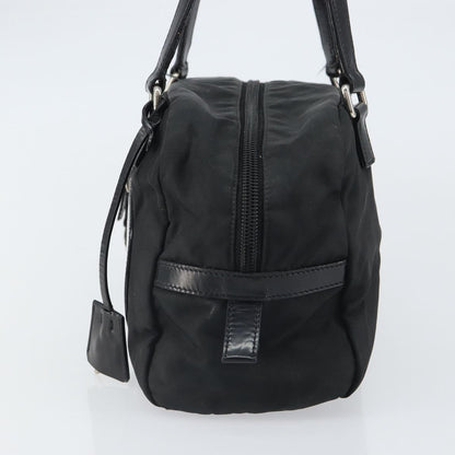 Prada PRADA Hand Bag Nylon Black Silver Authentic ka1246