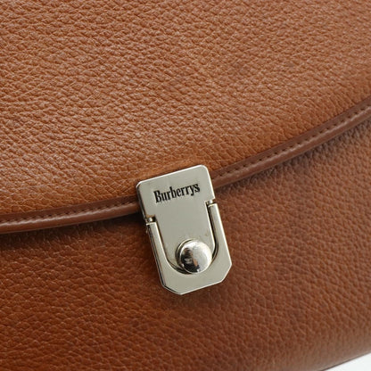 Burberrys Burberrys Hand Bag Leather 2way Brown Gold Authentic 178273