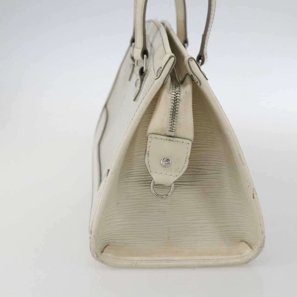 Louis Vuitton LOUIS VUITTON Epi Madeleine PM Hand Bag White Yvoire M5933J LV Authentic 160228
