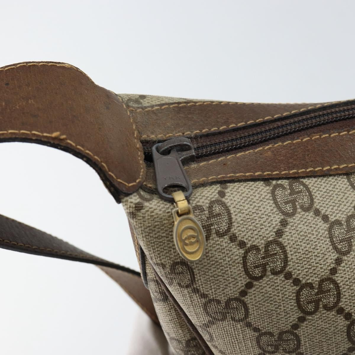 Gucci GUCCI GG Supreme Web Sherry Line Shoulder Bag PVC Beige 001 3840 5 Authentic 156832