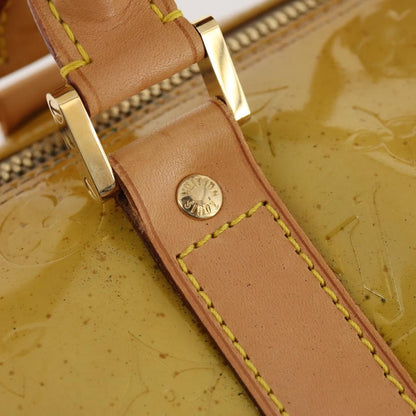 Louis Vuitton LOUIS VUITTON Monogram Vernis Mercer Boston Bag Beige M91000 LV Authentic ARZ413