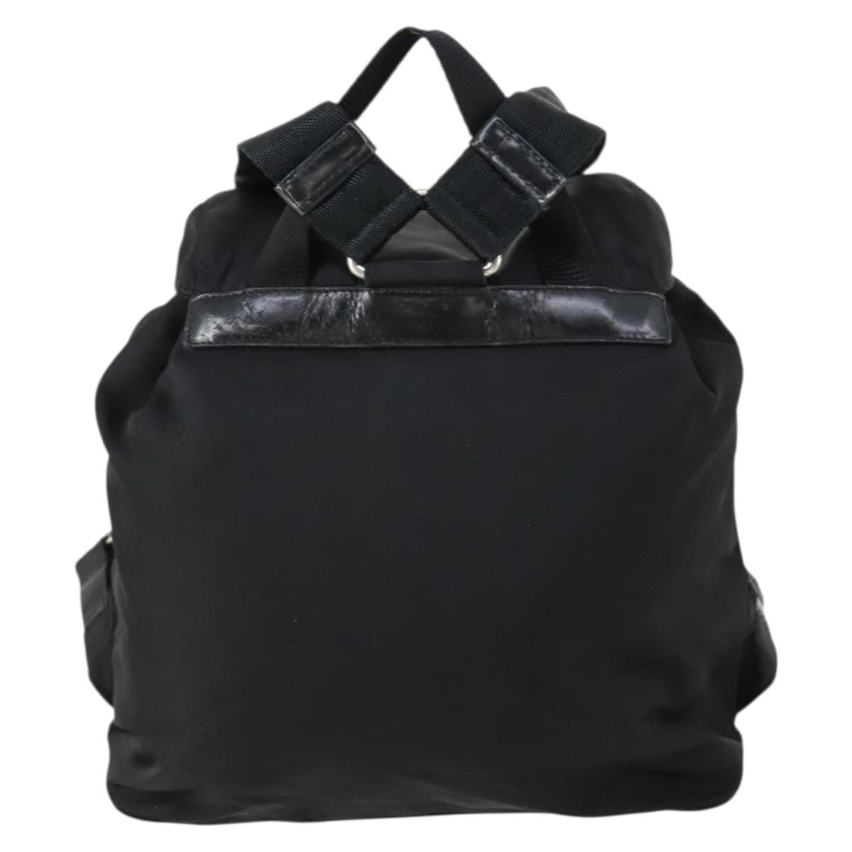 Prada PRADA Backpack Nylon Black Silver Authentic ka1167 Bag