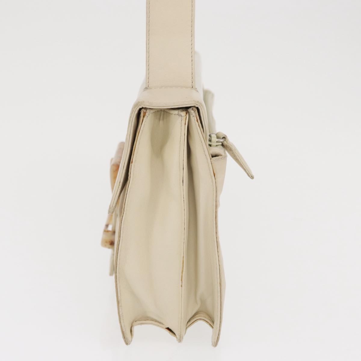 Prada PRADA Shoulder Bag Nylon Beige Silver Authentic bs33180