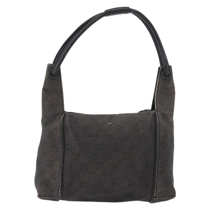 Gucci GUCCI GG Canvas Shoulder Bag Black 101333 Authentic 173490